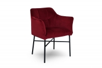 Židle čalouněná loft s podrúčkami Valencia Pik - Červený