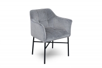 Židle čalouněná loft s podrúčkami Valencia Pik - Tmavě šedý