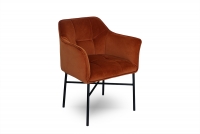Židle čalouněná loft s podrúčkami Valencia Pik - Oranžový