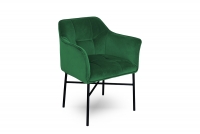 Židle čalouněná loft s podrúčkami Valencia Pik - Zelený