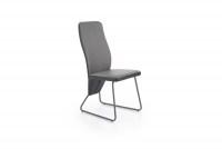Židle čalouněná K300 - černá/popelavá