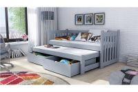 Detská posteľ Swen s výsuvným lôžkom DPV 002 Certifikát lozko drewniane szare