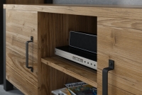 Komplet nábytku do obývačky Olin Appenzeller Fichte - Čierny mat TV komoda do obývačky 